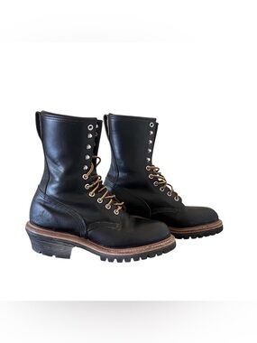 Red Wing Shoes Men's Black Logger Boots #699 - Size 9 - Made in USA